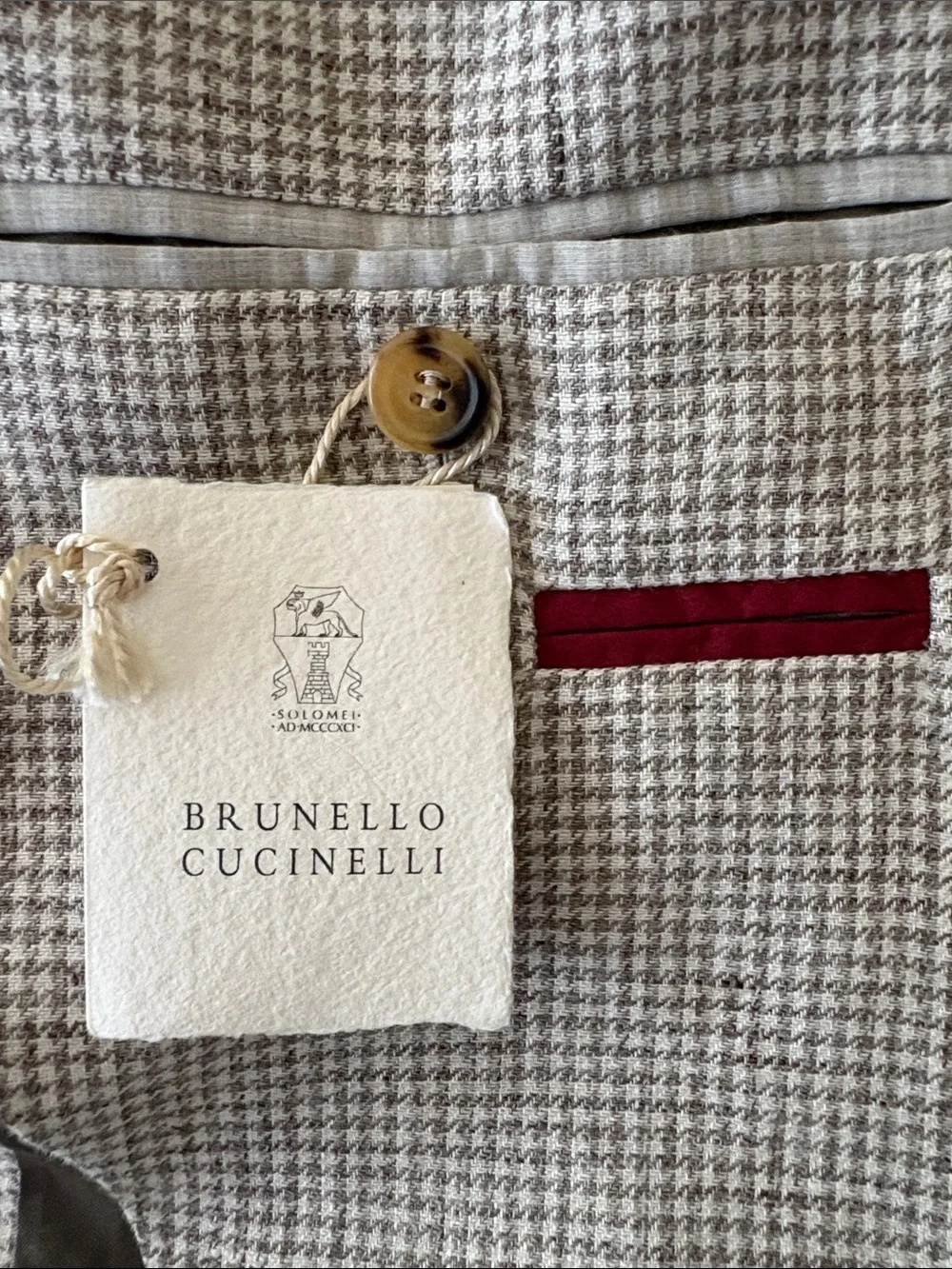 NWT Brunello Cucinelli Linen Delave PDP Cavallo Blazer Jacket 52 IT/42 US Gray